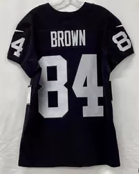 New OAKLAND RAIDERS ANTONIO BROWN #84 NIKE ELITE JERSEY SZ 44 ON FIELD AUTHENTIC. Absolutely great jersey game cut...