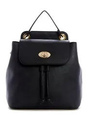 Guess Factory Savanna Backpack Black solid (New). A partner thats got your back. Chic faux-leather backpack featuring a...