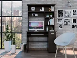 Elegant and super practical, the Zeno Black Computer Desk is a traditional desk with a hutch that can fit anywhere. It...
