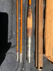 8 3 pc bamboo rod. tip is short over 1
