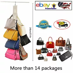 SMALL SIZE LARGE CAPACITY: The Hanging Purse Organizer with 7 Velcro hooks on each side total 14 Velcro hooks, can...