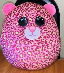 TY SQUISH A BOOS LAINEY PINK LEOPARD PLUSH - 9