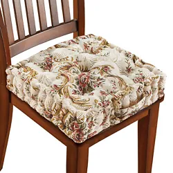 This tufted cushion provides extra height, comfort and support to any chair. The thick, padded seat cushion features a...
