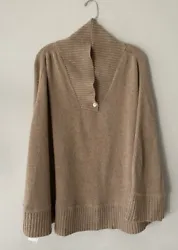 Portolano Lambswool Blend Poncho Beige One Size Pullover New NWT. Smoke free home.New with tags. Pullover poncho, no...