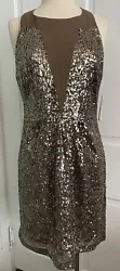 GB Gianni Bini Sequin Dress. Sleeveless Party / Occassion / New Years Eve Dress. New with tags. Women’s Size 9. Gold...