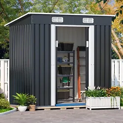 Our shed is equipped with 4 vent to help circulate the air. Featuring excellent ventilation and fully enclosed design...
