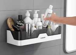 Space-Saving Solution: Optimize your bathroom space with our wall-mounted corner shower caddy, designed to fit snugly...