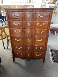 Stunning French Provincial Style chest, circa 1960. Walnut. Excellent beautiufl condition. Amazing construction and...