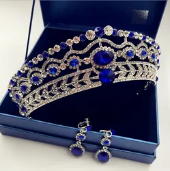 5cm High Crystal Tiara Earrings Set Wedding Party Pageant Prom Crown - 4 Colors. Product Type: Tiara Earrings Set. Gem...
