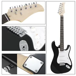 Neck: maple wood with truss rod ;. 5 x scale tone changer. Right-handed electric guitar with accessories is ideal for...