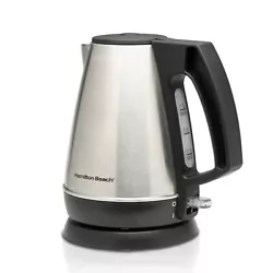 Hamilton Beach Electric Kettle, 1 Liter Capacity, Stainless Steel and Black, Model 40901 The Hamilton Beach® Electric...