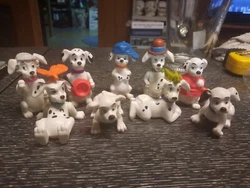 Disney 101 Dalmatians dog figures lot of 9 ( Cake Toppers).  These are in played with condition with some wear. Most...