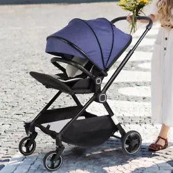2-in-1 convertible baby stroller can reorient the seat so that the baby can enjoy the view when facing outside and the...