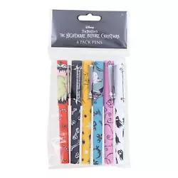 WRITE IN STYLE: 6 different colored pens featuring your favorite Nightmare Before Christmas characters! Party Supplies...