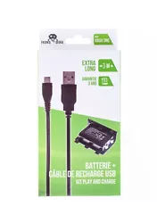(1) Branchez votre batterie via le câble USB à votre XBOX ONE® ou à nimporte quel port USB. NON Compatible Xbox...
