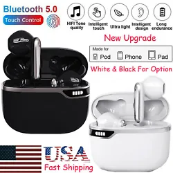 Bluetooth Earbuds Headphones For Earpods Apple iPhone Android Samsung Wireless - Adopt the most advanced Bluetooth 5.0...