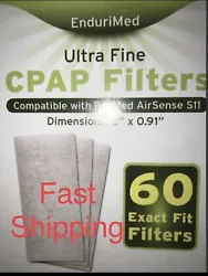 CPAP Air Filter Premium Disposable Replacement Filters for CPAP Machines 60 Pack. Condition is “New” factory...