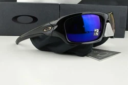 The Lenses are DEEP BLUE POLARIZED. 100% Authentic Oakley Sunglasses.
