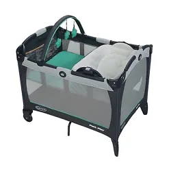 Newborn Seat station creates a cozy, dedicated space for baby to play. No bleach. Playard for children less than 35”...