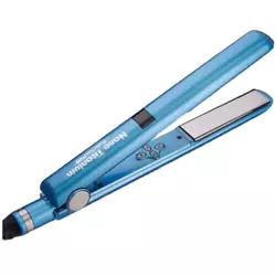 BABYLISS PRO. FLAT IRON HAIR STRAIGHTENER. NANO TITANIUM. The ceramic heater produces instant heat, up to 450°F, and...