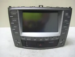 A LEXUS IS250 IS350 YEARS 2006-2008 WITH P/N 86111-53050. OEM INFO NAV CLIMATE COTROLS TOUCH SCREEN TESTED THAT WAS...