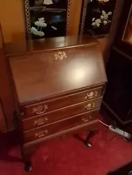 Antique Wooden Chippendale Secretary Desk 21