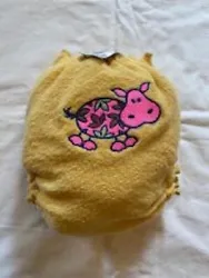 Loveybums Medium  Blue Embroidered Jeff Giraffe Wool Diaper Cover. Condition is New with tags. Shipped with USPS First...