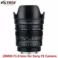 20mm large aperture portrait fixed-focus lens, support Sony FE-mount. Using four ED lens (fluorite glass), one low wave...