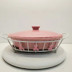 Temptations Presentable Ovenware By Tara Pink Oval Casserole dish. A simple pretty pink casserole baking dish in...