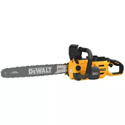 Model DCCS677Y1. Dewalt 60V MAX Brushless Lithium-Ion 20 in. Cordless Chainsaw Kit (12 Ah). 60V MAX BL Li-Ion 20