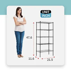 Tools, books, appliances and other things can be placed on the wire shelving unit. ✔【Large Load Capacity】 Each...