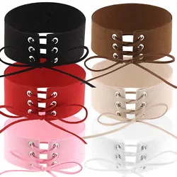 Lace Up Suede Choker. 1 x Choker. Thick chokers made from strong faux suede in 6 colors. Trendy bohemian style as seen...