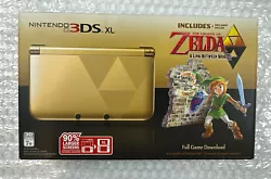 Zelda A Link Between Worlds Limited Edition Gold 3DS XL Console Factory Sealed. Brand new and sticker sealed. Box in...