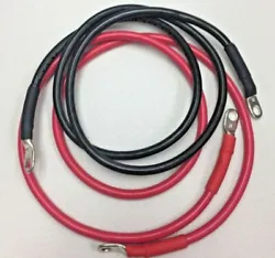 6 Gauge AWG custom made battery cable assembly which includes your choice of lugs crimped to the wire with adhesive...
