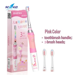 Brosse à dents électrique pour enfants 3-12 ans brosse électrique pour enfants brosse à dents souple avec minuterie...