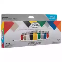 Testors’ Acrylic Paints are fast drying, non-toxic, easy water wash-up, and low odor. Colors (Red, Black, Gold,...