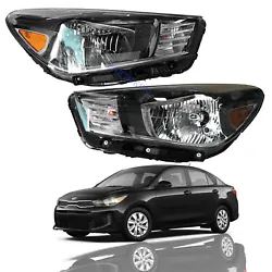 Compatible with: 2018 2019 Kia Rio. For Halogen Models Only. Includes: 2 X headlight. Installation instruction is NOT...