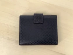 GUCCI Dark Brown Leather Agenda Day Planner Cover Card Case Italy.