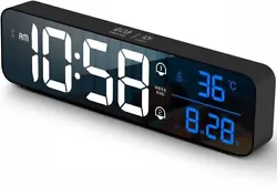 Gently tap the alarm clock to get an extra 5-minutes sleep. 【Large LED Display】The digital clock has a large screen...