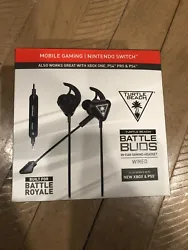 Brand New Turtle Beach TBS400201 Battle Buds In-Ear Gaming Headset -Black/Silver  SEALED!!