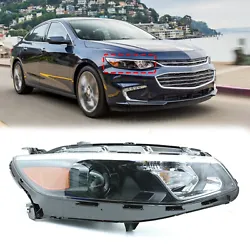 Parts For Chevrolet. Headlight Halogen Passenger Right Side RH 1Piece. Fit for Chevrolet Malibu 2016 2017 2018. Does...