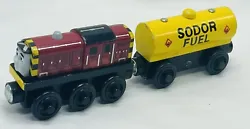 Thomas & Friends Wooden Railway Train Engine Salty w/ Sodor Fuel Tanker Car. In used condition. Please look at pictures...