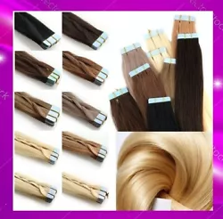 Lot 20 OU 40 bandes adhésives dextensions de cheveux naturels. de 25 à 100 G cheveux 100% naturels qualité remy...
