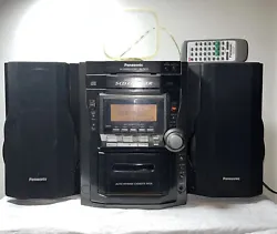 Panasonic SA-PM12 5-Disc CD Cassette AUX Stereo System Tested Sounds Great!.