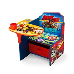 PAW Patrol Chair Desk with Storage Bin by Delta Children. A sturdy place to sit, snack or do school work, it features...