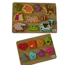 Chuckle And Roar Animal Puzzle Shapes Puzzle For Toddlers. Visibly used by a child, some wearing shown around corners,...