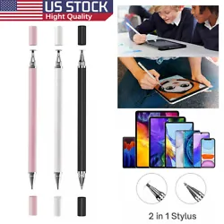 Compatible with iPhone, iPad, IOS, Android, Windows and most capacitive touch screen devices. · 1x 2-in-1 Tip Stylus....