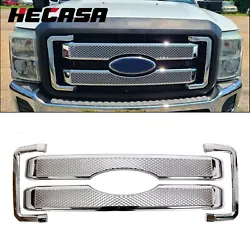 Fit For Ford. 1x Set of Front Grille (4PC). 11-16 Ford F-250 F-350 F-450 F-550 Super Duty. 