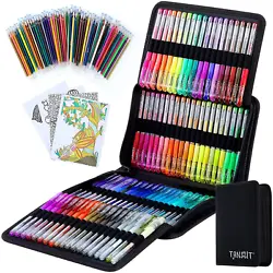 Whole set including 80 gel pens, 80 matching refills, and 1 black durable carrying case. With 40% more ink, You will...