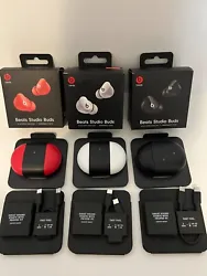 THE BEATS STUDIO BUDS AVAILABLE IN BLACK,RED AND WHITE COLOR. THEYRE in excellent OPEN BOX new condition with no wear....